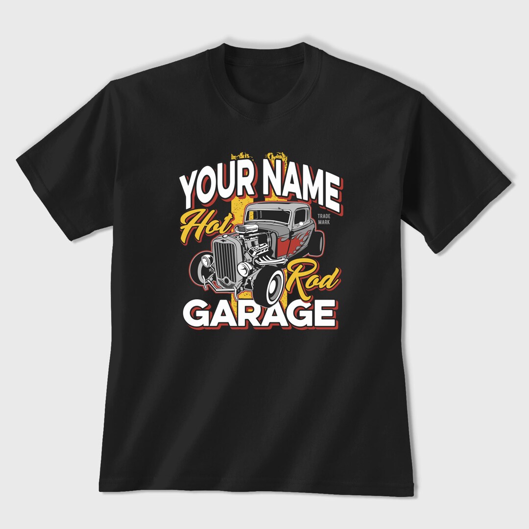 Custom Hot Rod Tshirt, Personalized Unisex Printed Tee Shirt, Gift for