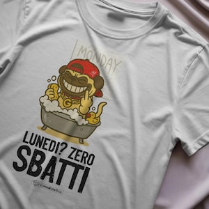 T-shirt “Lunedì? Zero sbatti!” – CaneMalefico | Maglietta divertente unisex in cotone
