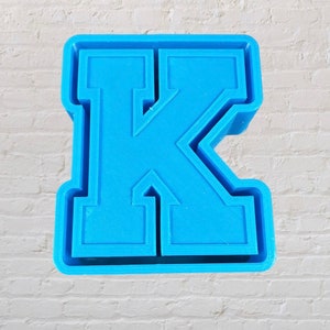 Varsity Letter K Logo Silicone Mold - Freshie Mold, Silicone Molds, Molds for Freshies, Wax Mold, Aroma Bead Mold