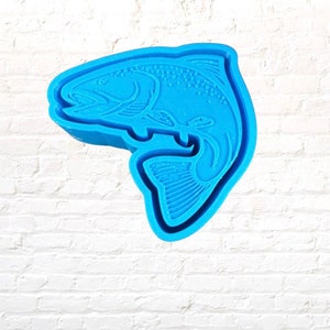 Bass Fish Fishing Silicone Mold - Silicone Mold for Aroma Beads, Freshies, Resin Art, Wax Melts, Soap Making, Made in USA