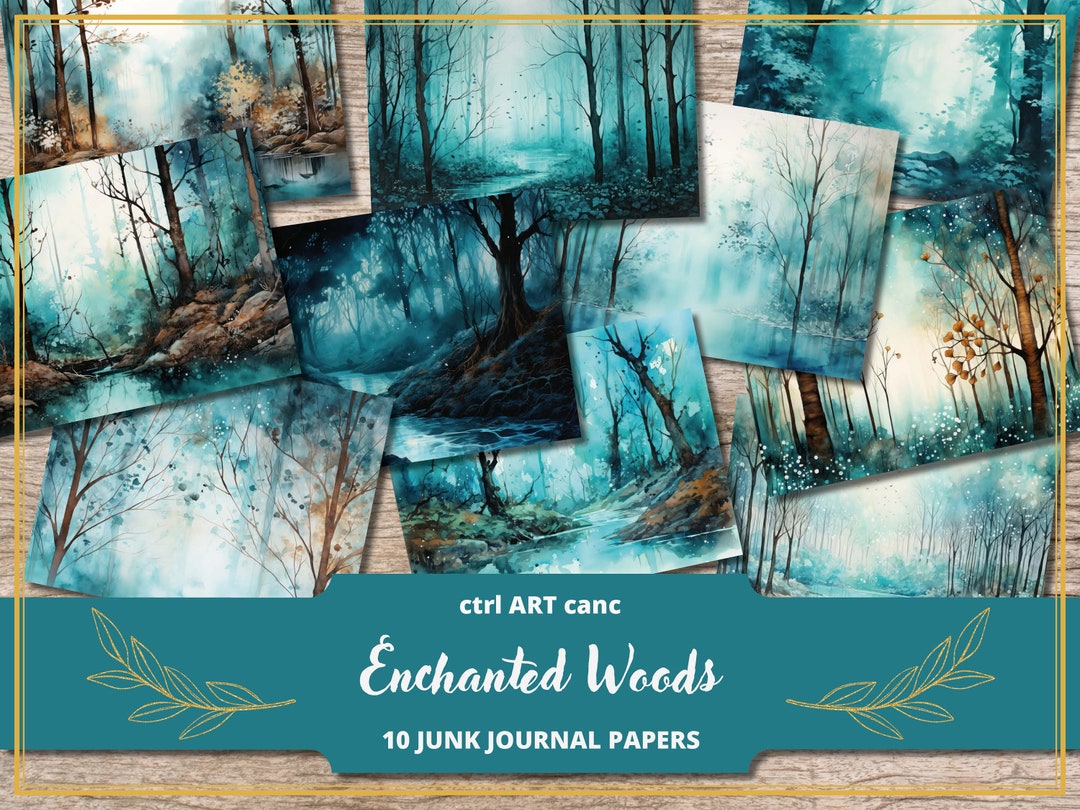 Magic Forest Junk Journal Kit Printable Paper Scrapbook Kit Fairy ...
