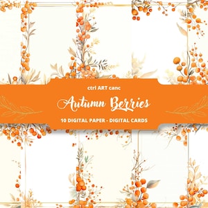 Autumn Journal Digital Paper, Junk Journal Paper, Scrapbooking Paper, Decorative Paper, Journaling Paper, Decoupage Paper, Crafting Paper