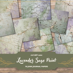 Groene verf Junk Journal Kit Afdrukbaar papier Digitale Kit Afdrukbare Kit Scrapbook Achtergrond Digitale Papier Kit voor Journal Decor Afdrukbaar