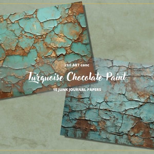 Green Paint Junk Journal Kit Printable Paper Digital Kit Printable Kit
