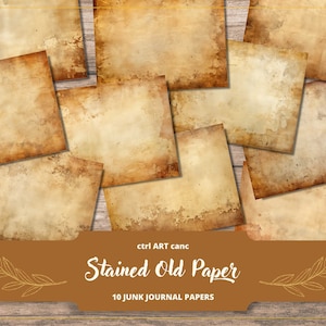 Alter Papier Hintergrund Gebeiztes Papier Tapete Junk Journal Papier Hintergrund Fetzenpapier Vintages Papier druckbarer Hintergrund