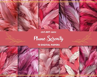 Federn Digitales Papier: Engel Illustration Kunst (JPEG-Dateien)