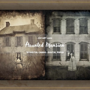 10 Haunted Mansion Printable, Haunted House, Ghosts Haunting Vintage ...