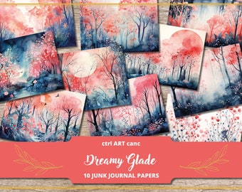 Magic Forest Junk Journal Kit: Fairy Scrapbook Printable (Digital Download)