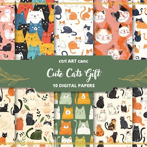 Papier cadeau chat, motif transparent, chat, illustration, transparente, chat, papier imprimable, décoration chat, motif chat, design, chats, art mural