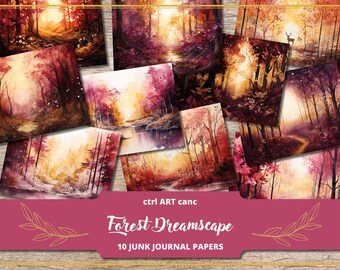 Magic Forest Junk Journal Kit: Fairy Scrapbook Printable (Digital Download)