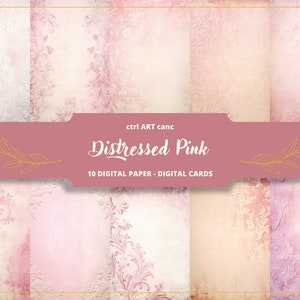 Papier numérique rose pour le journal indésirable Page rose pour album de scrapbooking