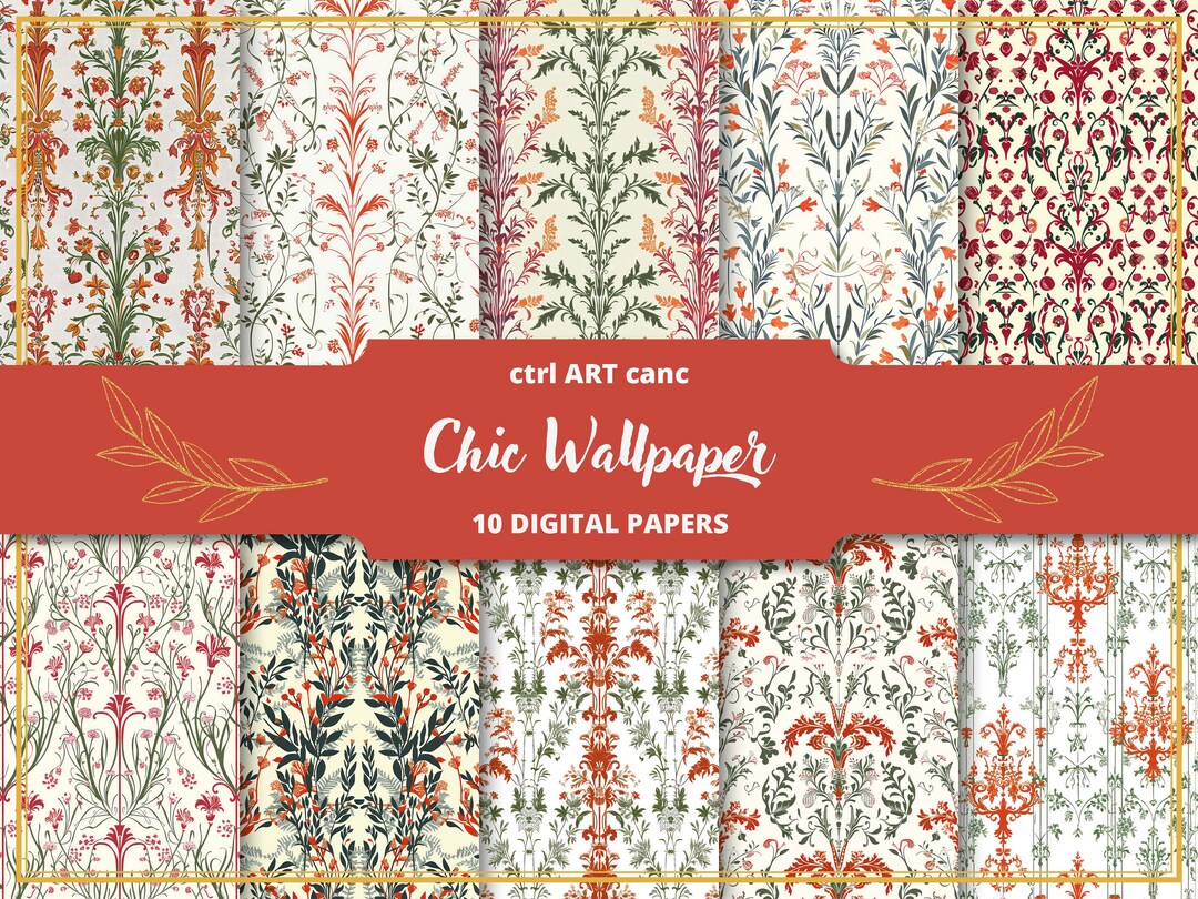 Seamless Chic Wallpaper Printable Paper Printable Wallpaper Design