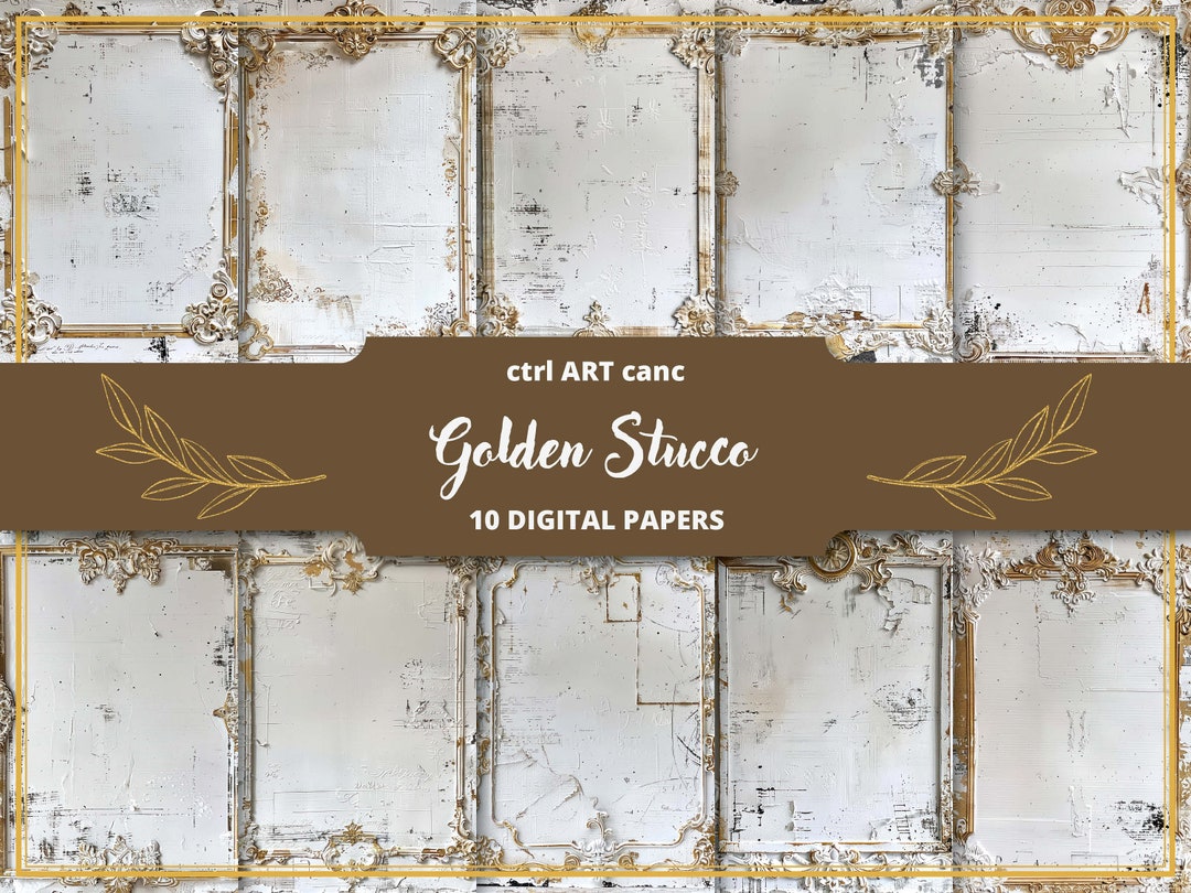 Baroque Golden Frame Digital Paper: Rococo Scrapbook Kit (digital ...