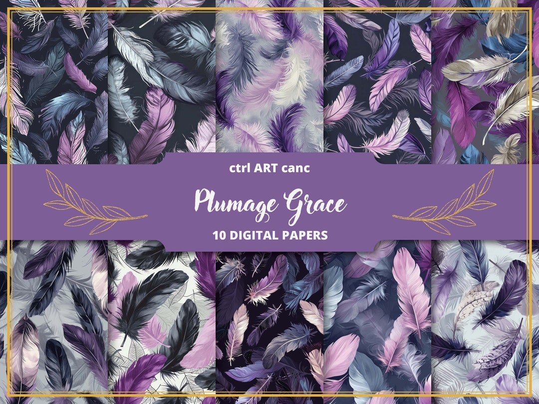 Printable Texture Pattern Paper Feathers Digital Paper: Printable Texture Pattern (JPEG Files) - Etsy