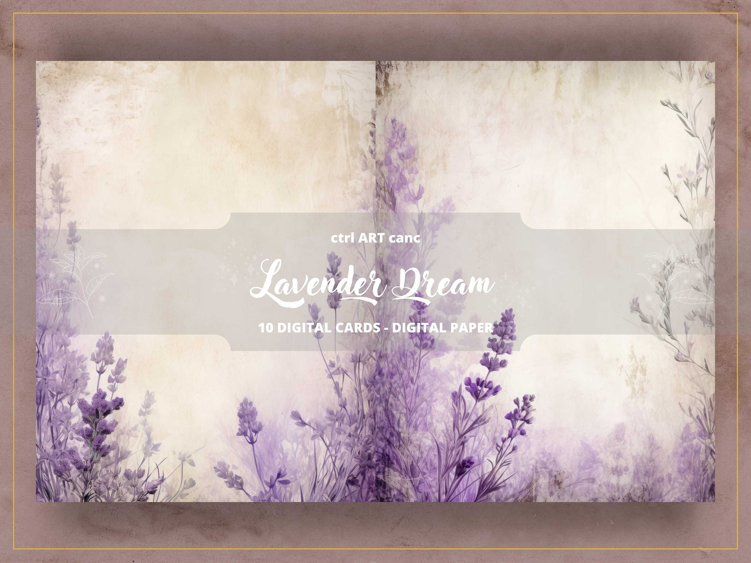 Lavender Dream Digital Paper, Purple Lavender Paper, Digital