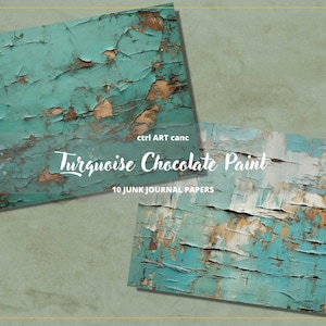 Green Paint Junk Journal Kit Printable Paper Digital Kit Printable Kit