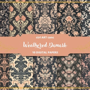 Pink Damask Digital Paper Damask Printable Paper Damask Pattern Damask Background Damask Texture Damask Decor Journal Kit Scrapbook Kit