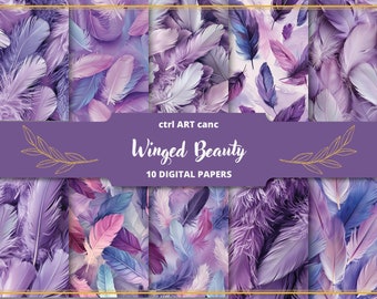 Federn Digital Papier: Engel Texture Art (JPEG, 300 dpi)