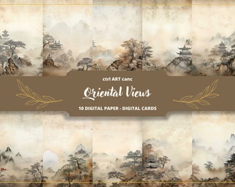 Japanese Landscape Art Print: Zen Oriental Wall Decor (Digital Download)