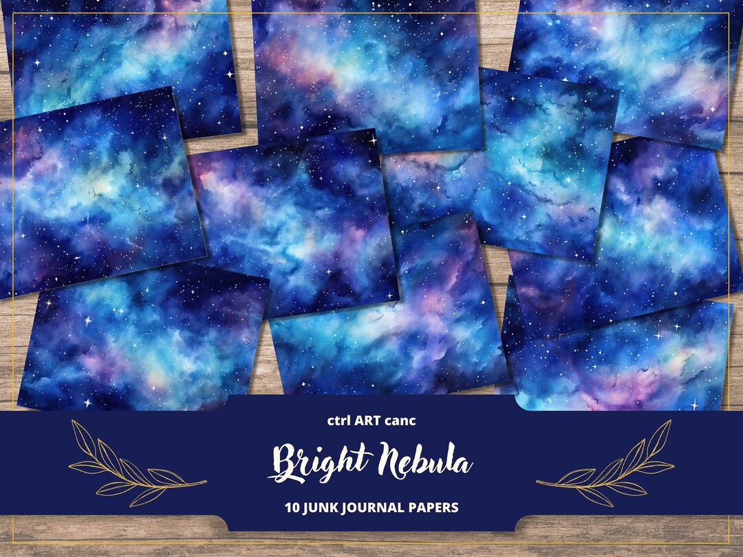 Nebula Junk Journal Kit Night Digital Paper Printable Scrapbook Kit for ...