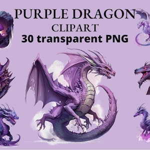 Dragão Clip Art Dragão Clipart Roxo Dragão Fantasia Clipart Monstro Clipart Junk Journal Colagem PNG Clipart dragão transparente PNG