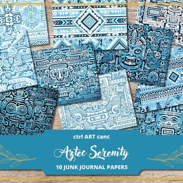 Aztec Digital Paper Maya Journal Kit Inca Printable Paper Maya Background Aztec Pattern Inca Background Pattern Aztec Digital Paper