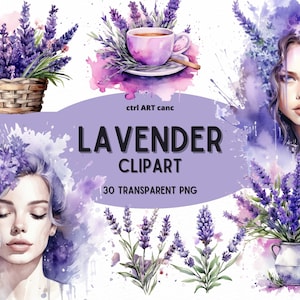 Lavendel Clipart, Blumen Clipart, Lila Blumen Clipart, schöne Clipart, Blumen Dekor Clipart, Junk Journal, PNG Bundle, digitale Kunst