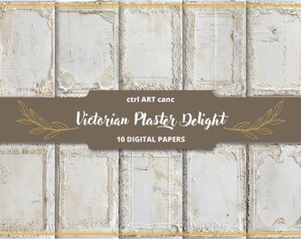 Victorian Plaster Delight Vintage Paper for Scrapbook Junk Journal Printable Paper for Junk Journal Kit Vintage Lace Decoration Printable