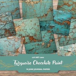 Groene verf Junk Journal Kit Afdrukbaar papier Digitale Kit Afdrukbare Kit Scrapbook Achtergrond Digitale Papier Kit voor Journal Decor Afdrukbaar