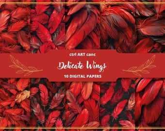 Federn Digital Papier: Engelsflügel Textur (JPEG Files)