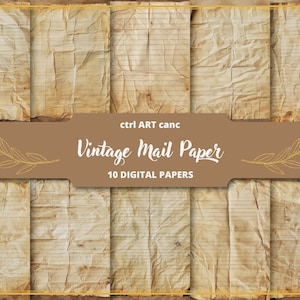 Carta da lettere vintage Carta grunge Posta vintage stampabile Ephemera Junk Journal Kit Scrapbook Kit Kit di decorazioni per diario in carta da lettere vintage
