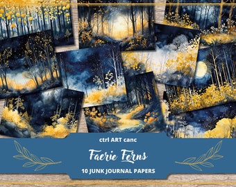 Magic Forest Junk Journal Kit: Fairy Scrapbook Paper (Digital Download)
