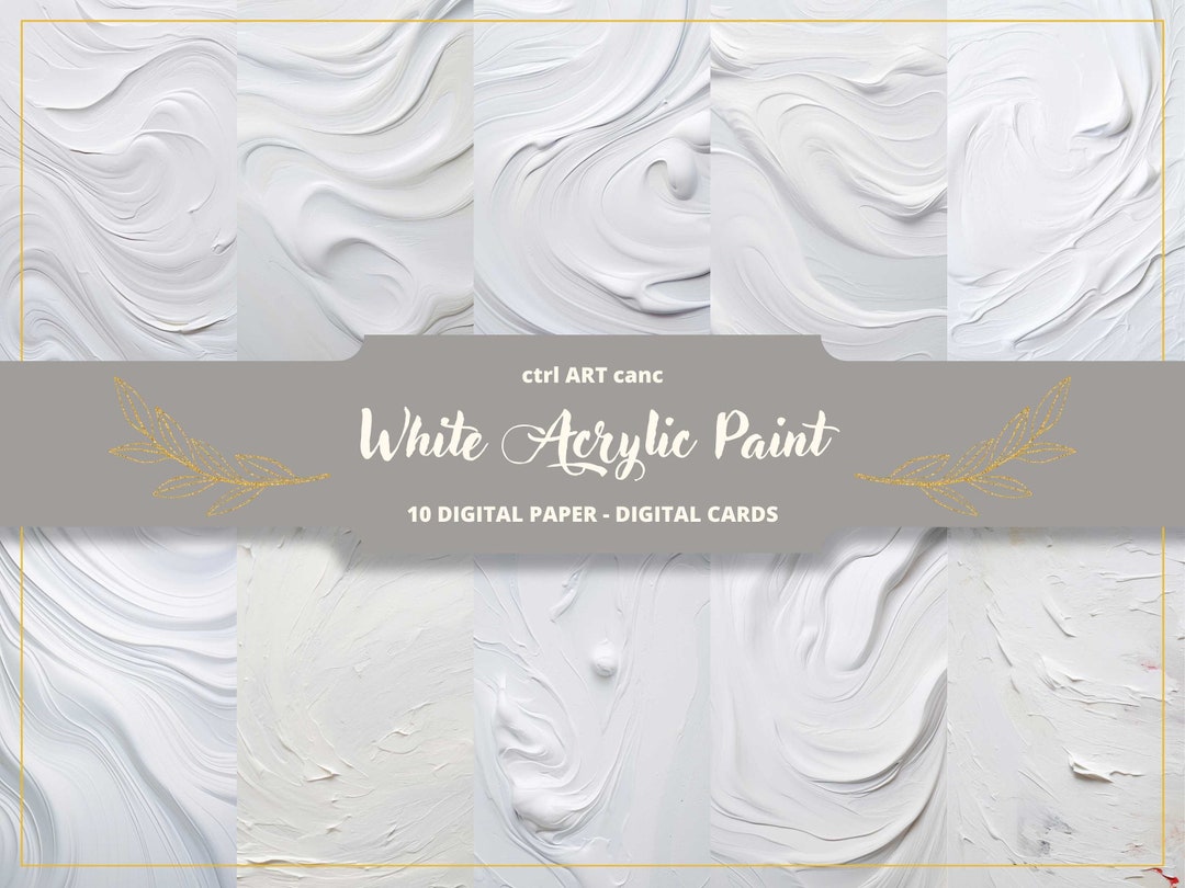 White Acrylic Paint Printable Paper Acrylic Digital White Paper for