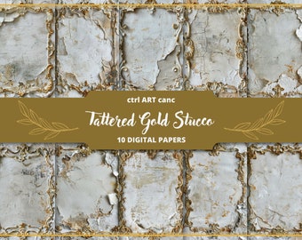 Baroque Golden Frame Digital Paper: Rococo Scrapbook Kit (JPEG Files)