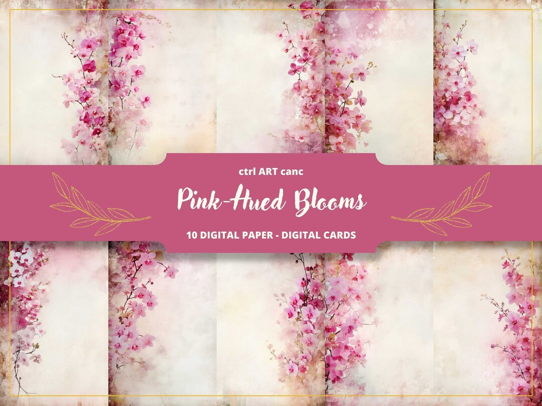 Pink Floral Digital Paper: Ai-generated Blooms (JPEG Files) - Etsy