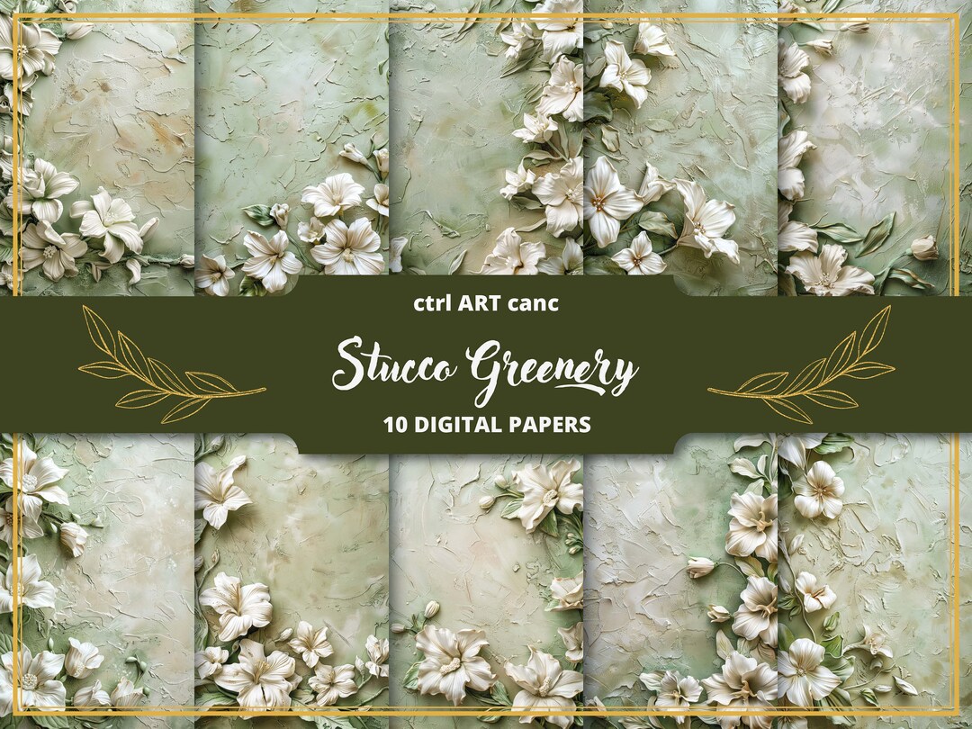 Floral Journal Kit Printable Paper Digital Paper Commercial Use Junk ...