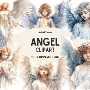 Clipart ange, Clipart Saint, Clipart ciel, Clipart religieux, clipart chrétien, Clipart de deuil, Junk Journal, PNG Bundle, Art numérique
