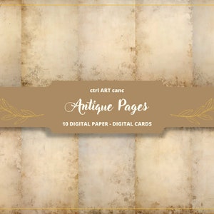 Vintage Tattered Digital Paper: Printable Scrapbook & Junk Journal (JPEG)