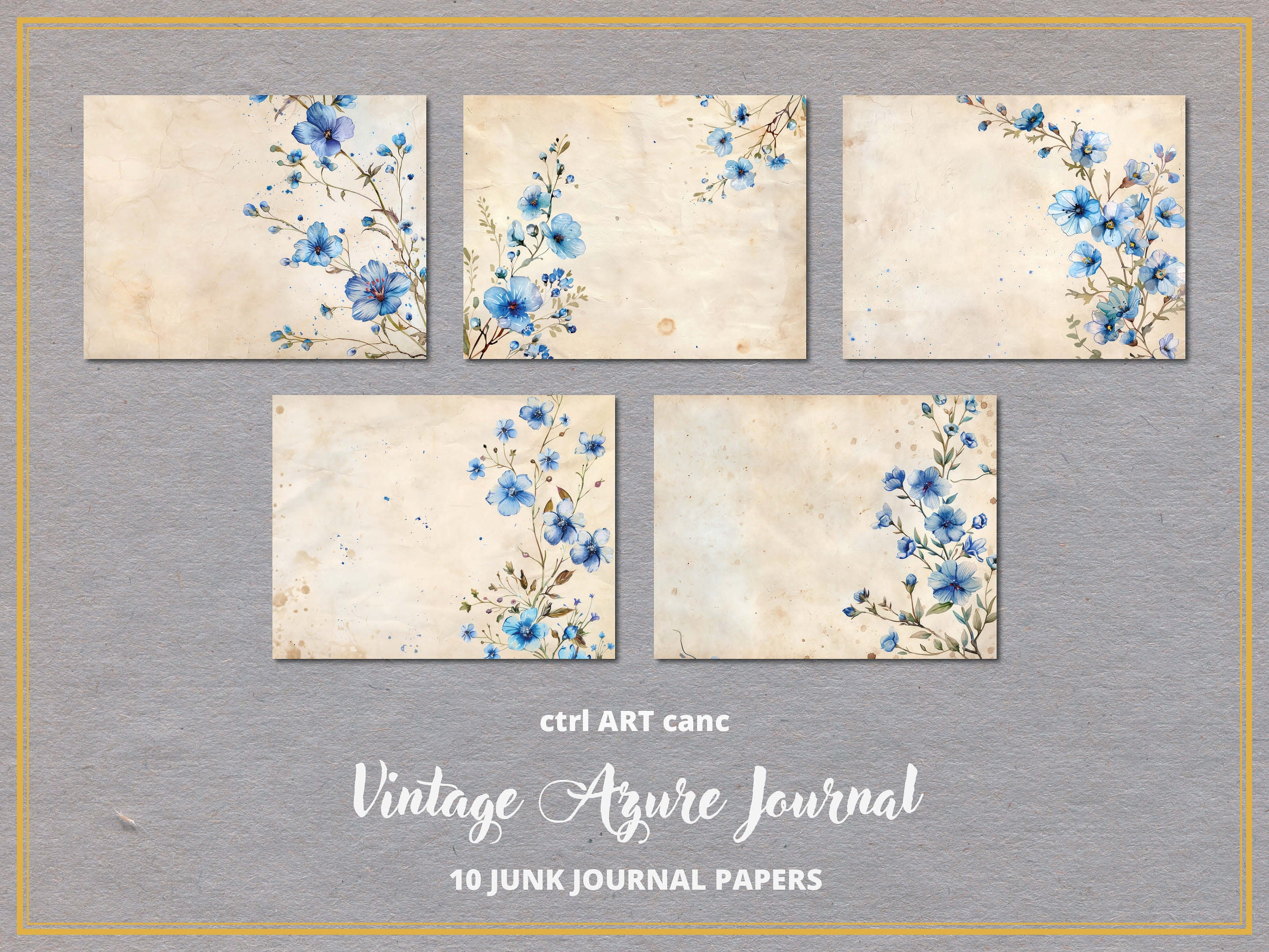 junkjournal【vintage Blue】 Junk Journal Vintage Blue - Etsy