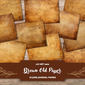 Brauner alter Papierhintergrund, gebeizte Papiertapete, Junk-Journal-Papierhintergrund, zerfetztes Papier, brauner Vintage-Papierhintergrund zum Ausdrucken