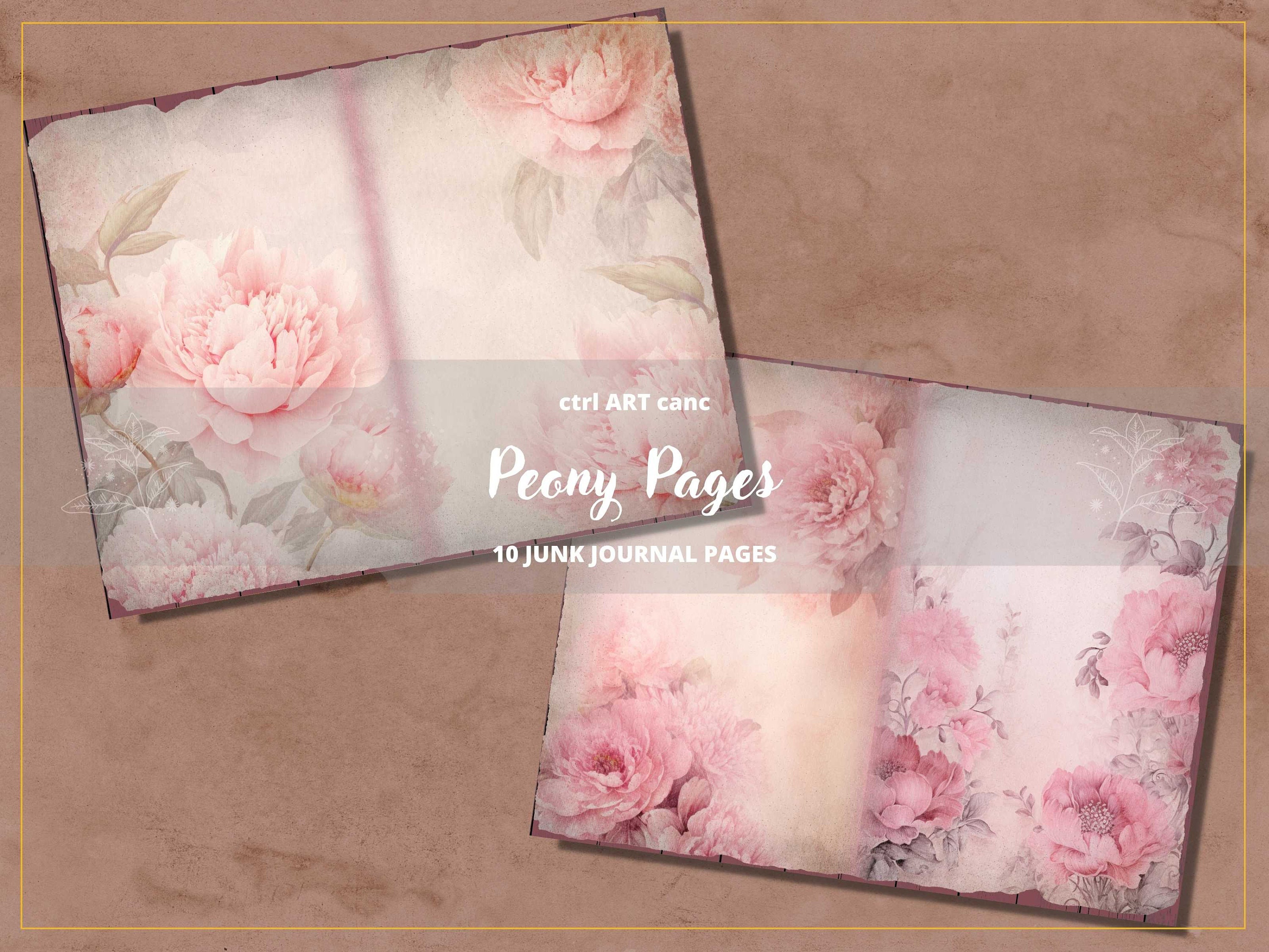 Peony Digital Paper Kit: Pink Printable Journal Paper (PDF) - Etsy