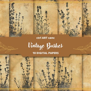 Grunge Paper Floral Digital Paper Junk Journal Printable Kit Scrapbook Paper Printable Kit Grunge Paper Texture Grunge Background Commercial