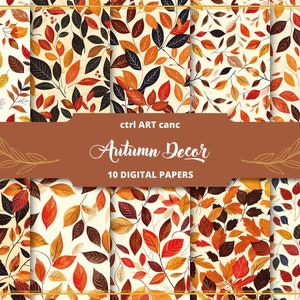 Autumn Seamless Junk Journal Paper Scrapbook Journal Kit Autumn Journal Background Paper Autumn Seamless Pattern Texture Autumn Digital