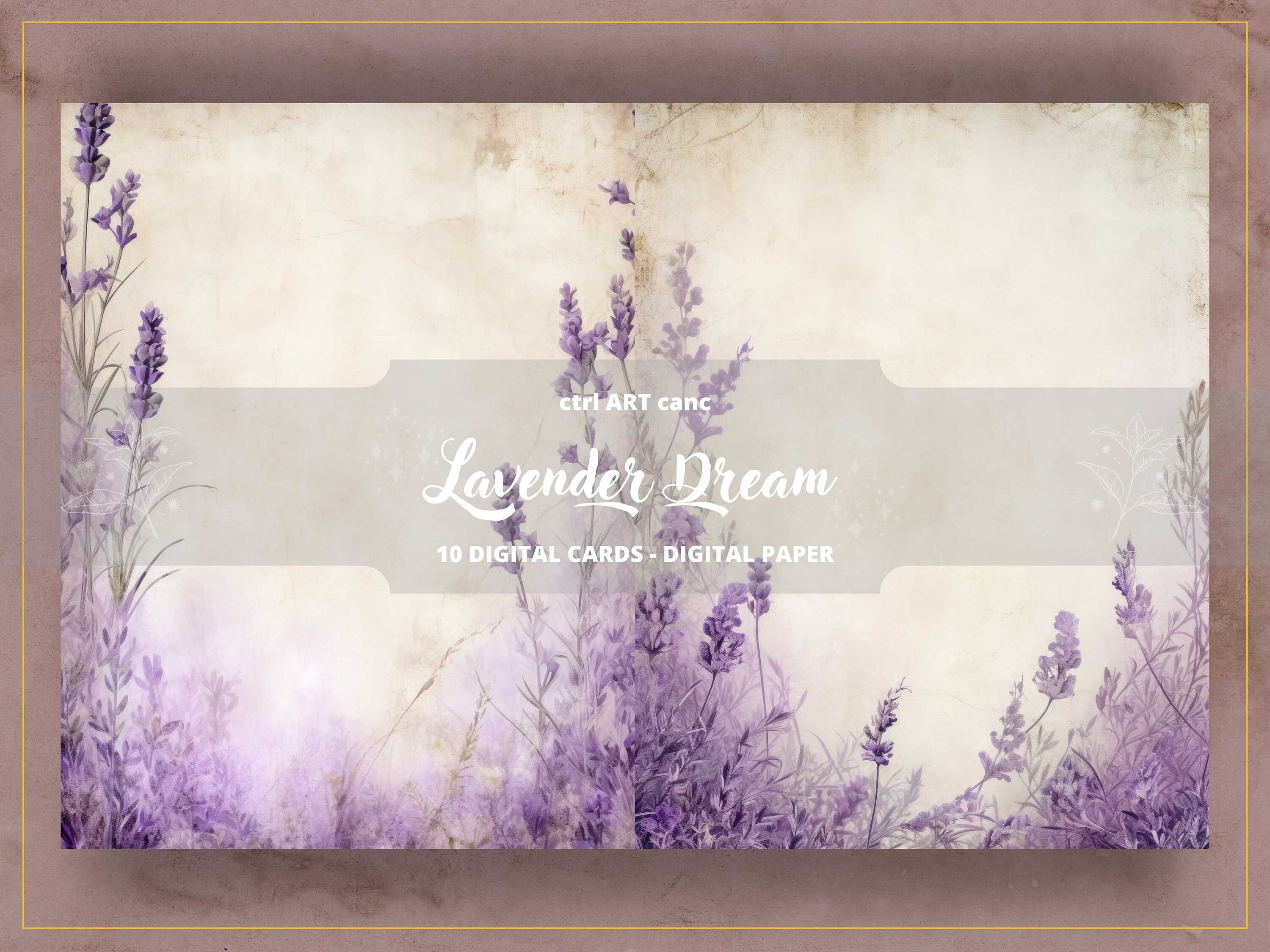 Lavender Dream Digital Paper, Purple Lavender Paper, Digital