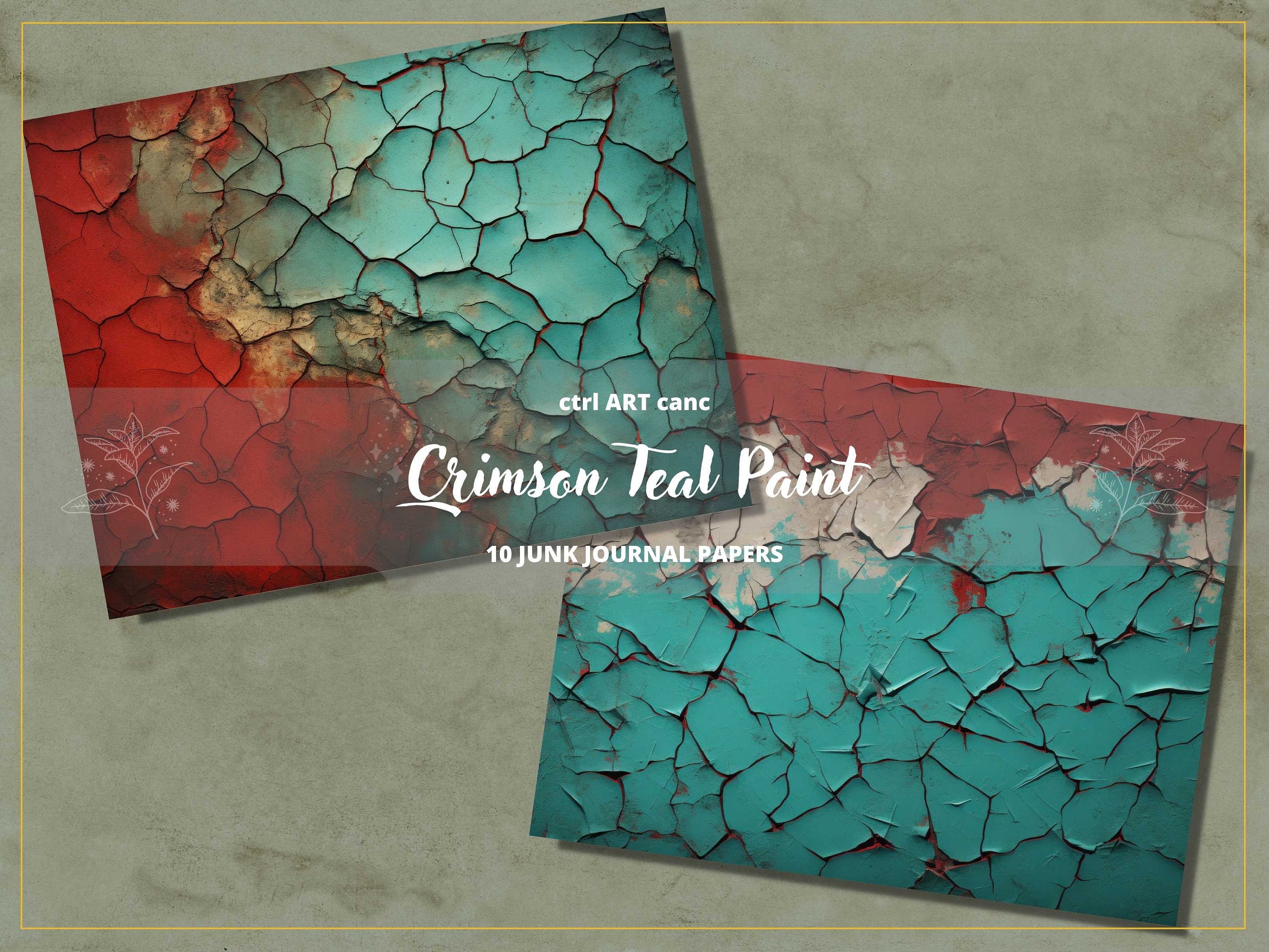 Green Paint Junk Journal Kit Printable Paper Digital Kit Printable Kit ...