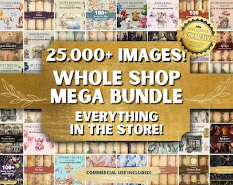 Mega Bundle: 25.000+ digitales Papier & Clipart-Bilder (kommerzielle Nutzung)