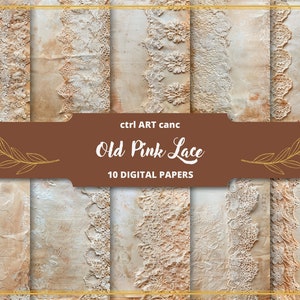 Vintage encaje papel digital encaje diario kit encaje scrapbook papel para scrapbook encaje textura encaje oscuro textura imprimible uso comercial