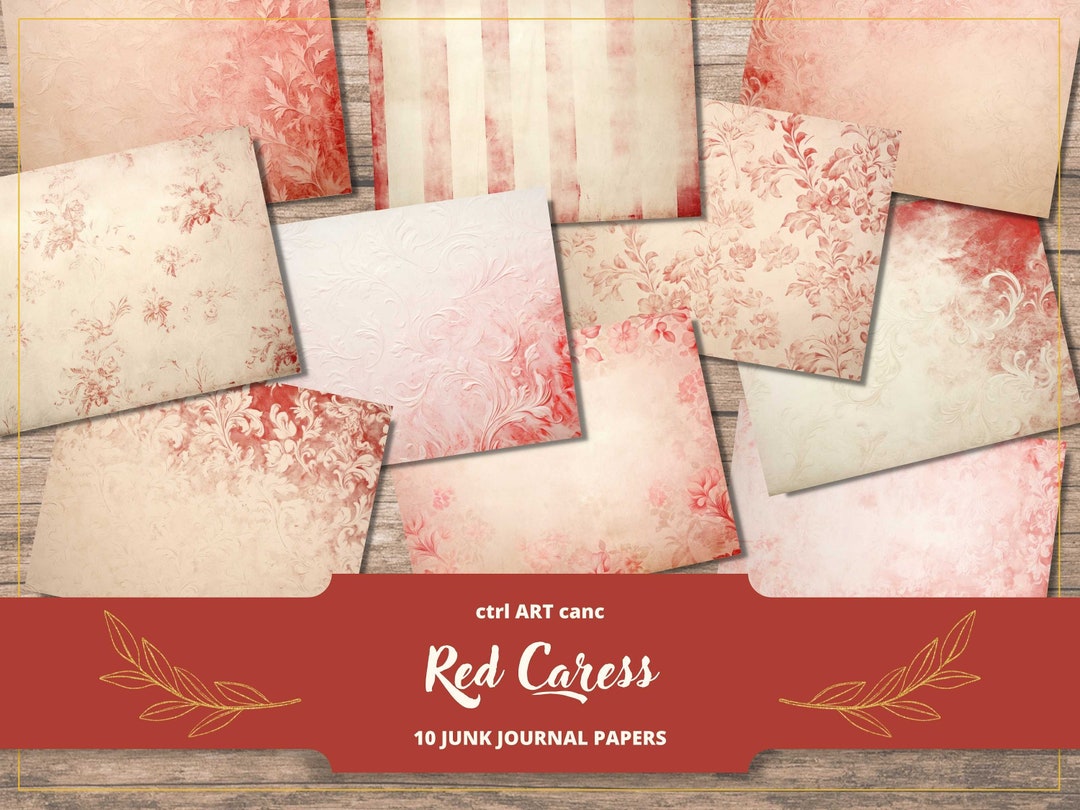 junkjournal【antique Red】 junkjournal【antique Red】 junkjournal【antique Red