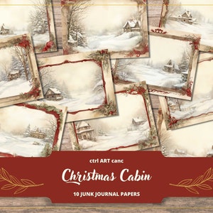 Christmas Junk Journal Kit for Scrapbook Digital Paper for Junk Journal Printable Paper Kit Christmas Journal Kit Scrapbook Christmas Paper