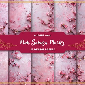 Rosa Blumen-Tagebuch zum Ausdrucken, japanisches Blumen-Tagebuch, japanisches digitales Papier, Sakura-Tagebuch, Sakura-Digitalpapier, druckbares Kit